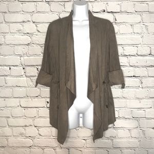 Kut from the Kloth Dianne Buff Tan Faux Suede Jacket Small